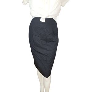 Evan-Picone Vintage Black Pencil Skirt Size 8
